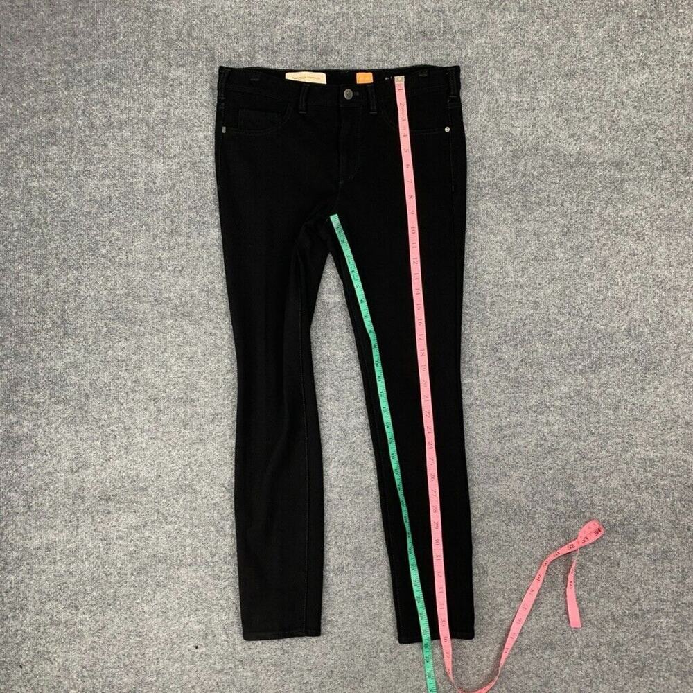 Pilcro Jeans Womens 30 Black Skinny Serif Cropped Stretchy Mid Rise 5 Pockets - Picture 8 of 13